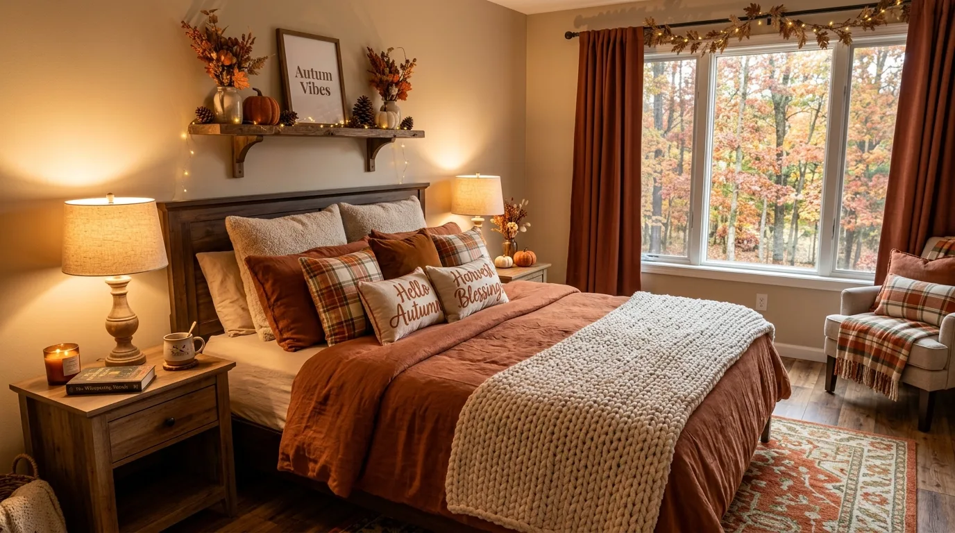 Use scent as part of the seasonal atmosphere inspiration for an indoor fall home.